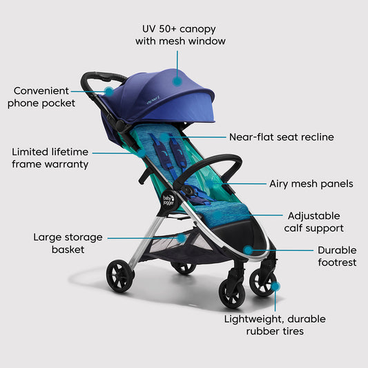 Baby Jogger City Tour 2 Ultra-Compact Travel Stroller - Coastal