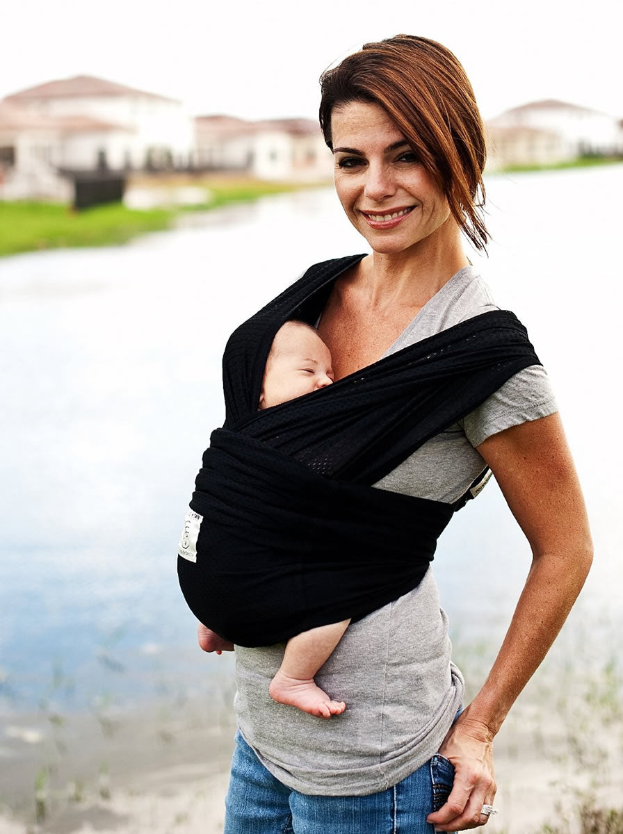 Baby K'tan Baby Carrier in Black Breeze - Extra Large