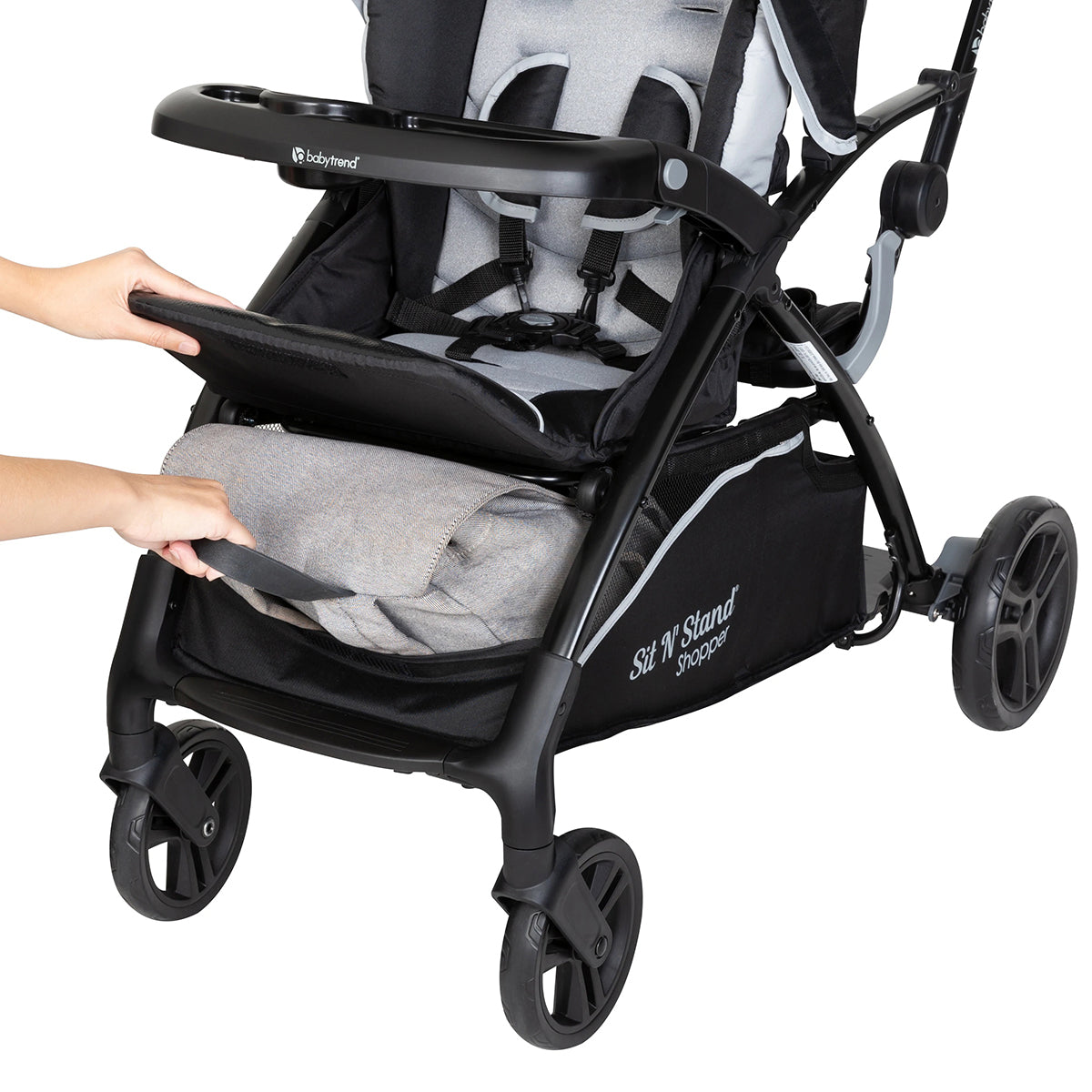 Baby Trend Sit N Stand 5-in-1 Shopper Double Stroller - Moondust