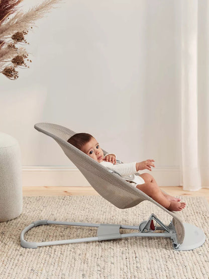 BabyBjörn Bouncer Balance Soft, Light Gray Frame Mesh Gray Beige/Grey