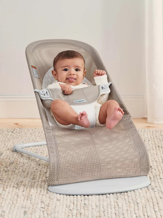 BabyBjörn Bouncer Balance Soft, Light Gray Frame Mesh Gray Beige/Grey