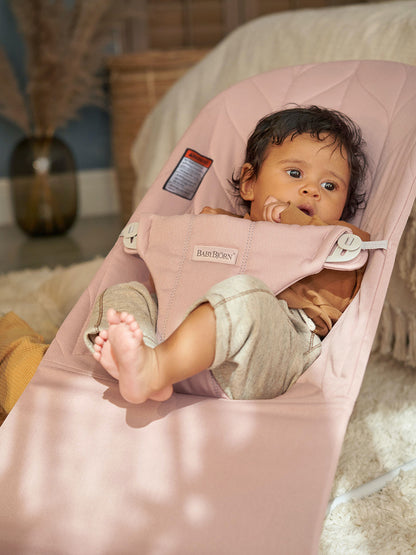 BabyBjörn Bouncer Bliss, Light Gray Frame Petal Pink