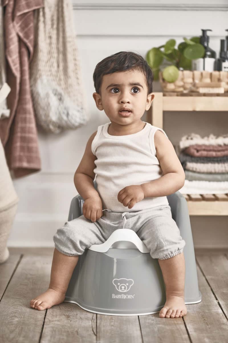 BabyBjorn Potty Chair - Grey/White