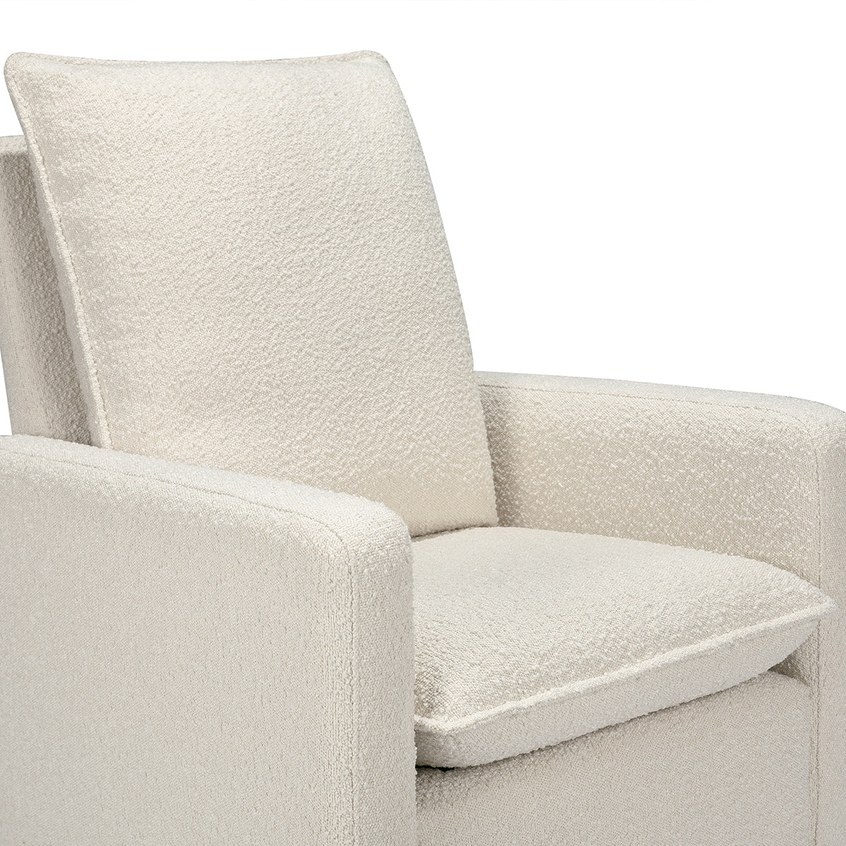 Babyletto Cali Pillowback Swivel Glider - Ivory Boucle w/ Gold Base