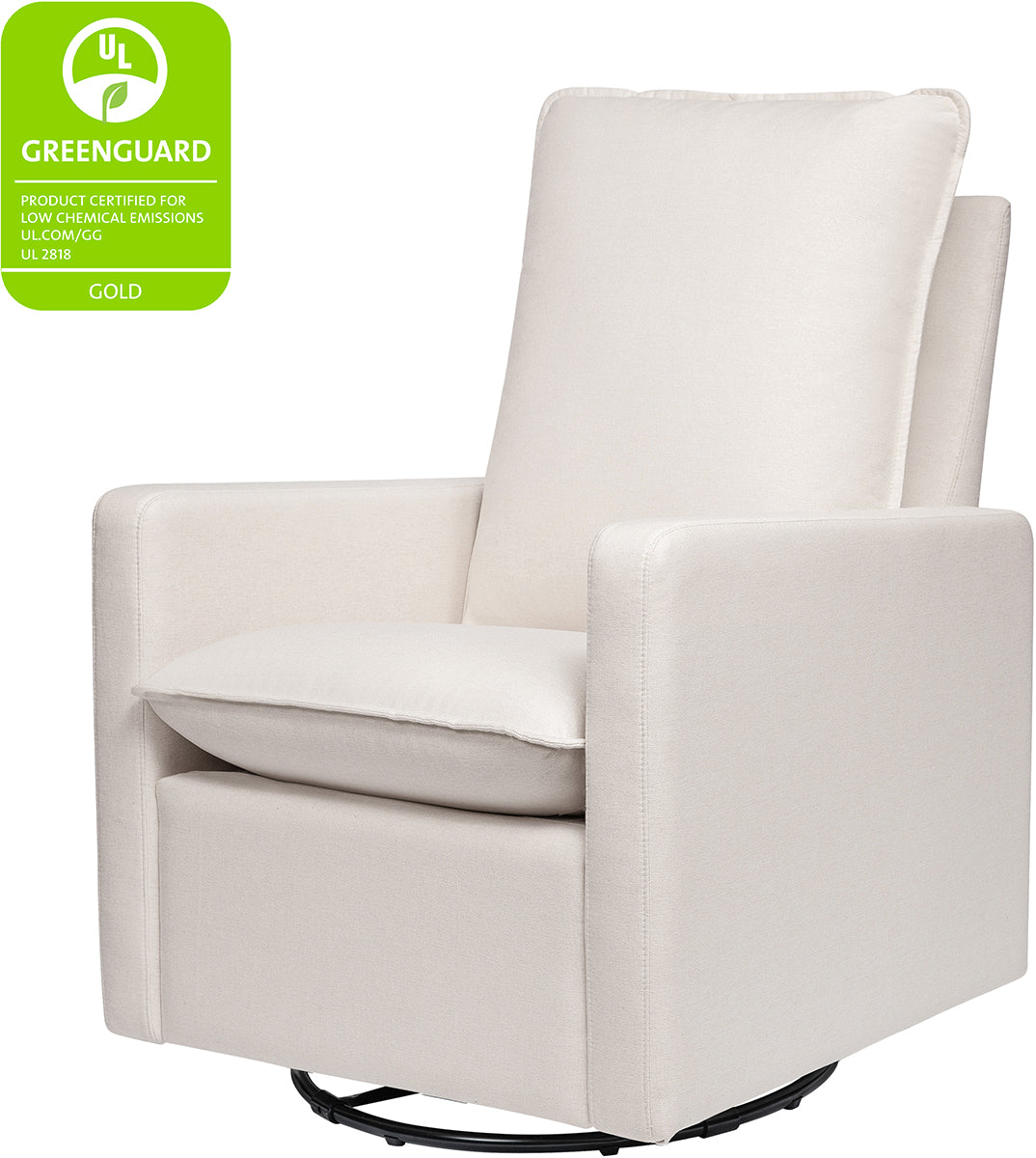 Babyletto Cali Pillowback Swivel Glider - Performance Cream Eco-Weave