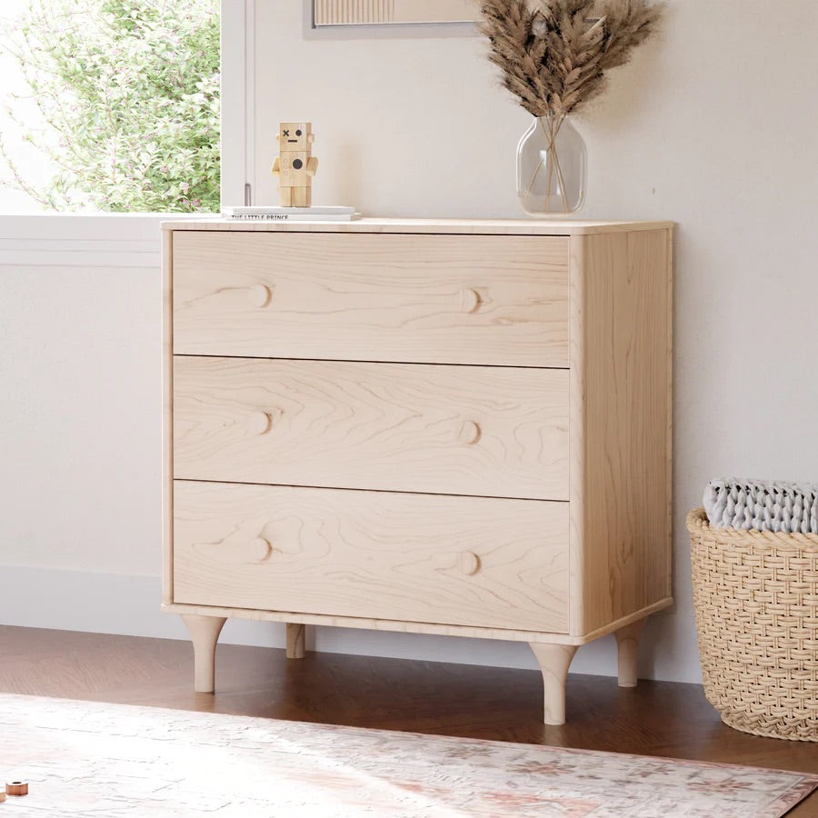 Babyletto Lolly 3-Drawer Changer Dresser, KD w/Removable Changing Tray - Washed Natural