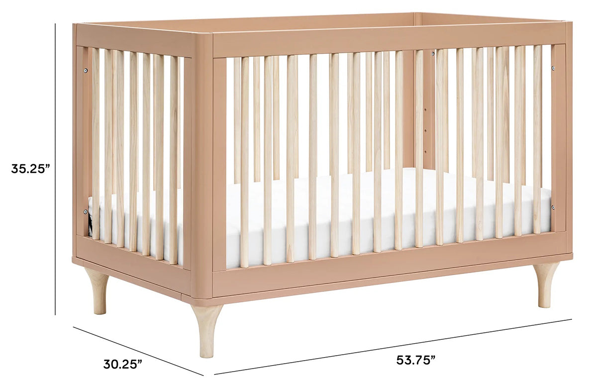 Babyletto Lolly 3-In-1 Convertible Crib with Toddler Bed Conversion Kit - Canyon/Washed Natural