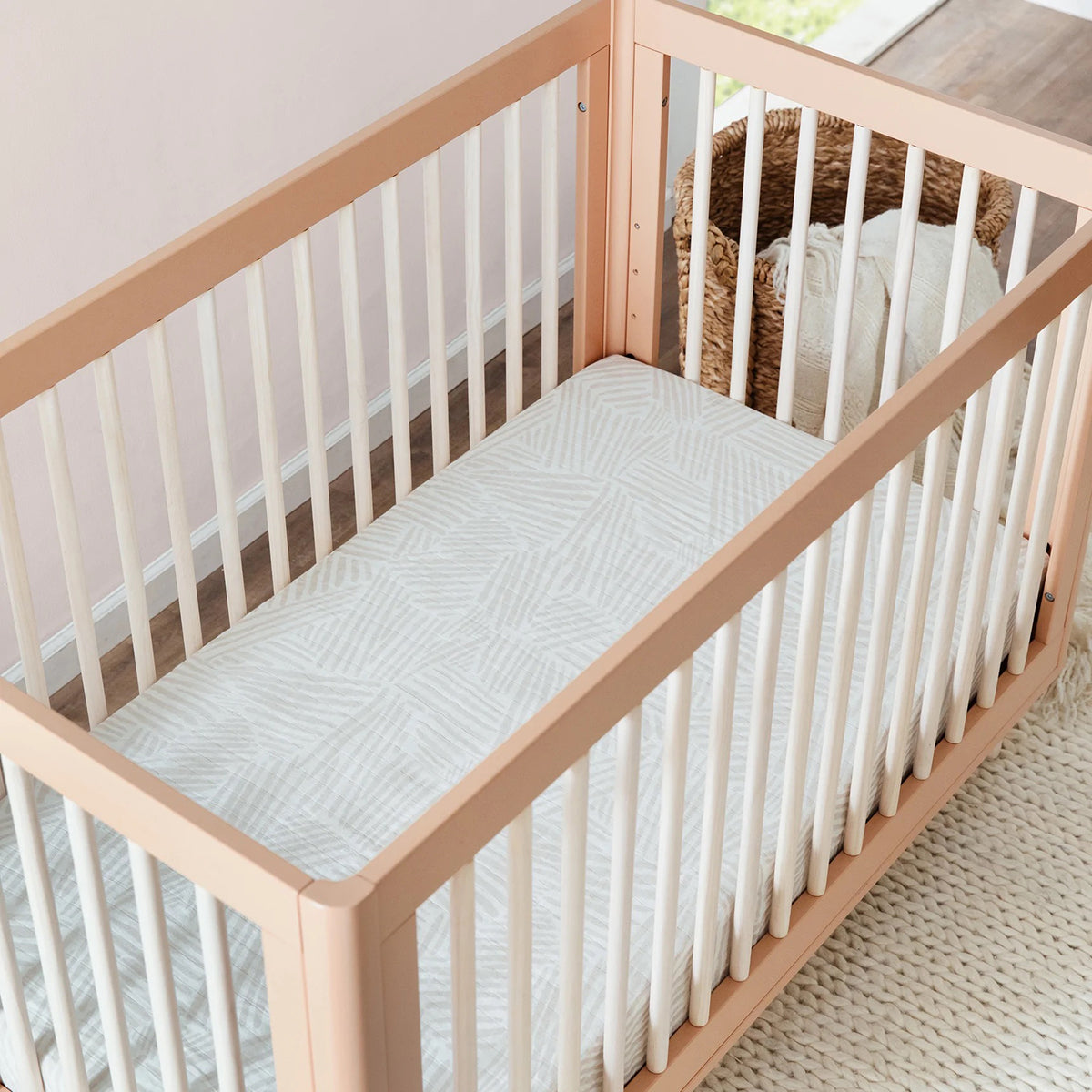 Babyletto Lolly 3-In-1 Convertible Crib with Toddler Bed Conversion Kit - Canyon/Washed Natural