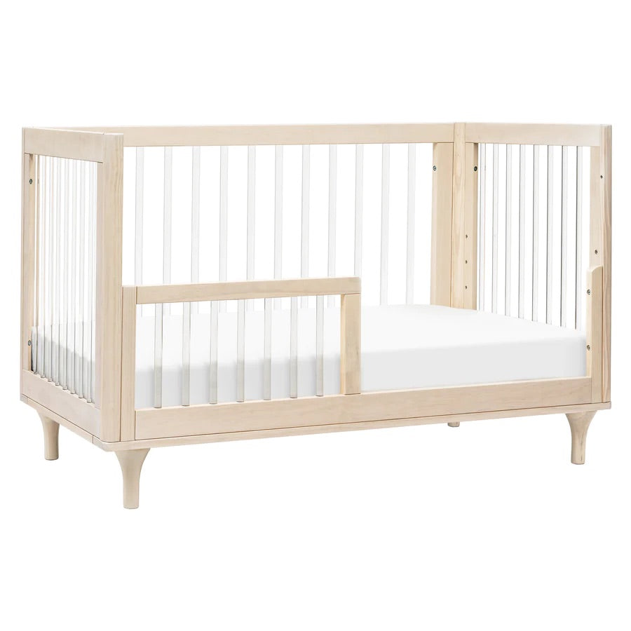 Babyletto Lolly 3-In-1 Convertible Crib with Toddler Bed Conversion Kit - Washed Natural / Acrylic