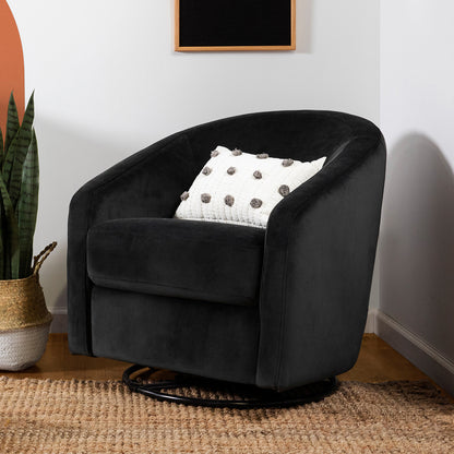 Babyletto Madison Swivel Glider - Black Velvet