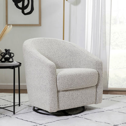 Babyletto Madison Swivel Glider - Black White Boucle