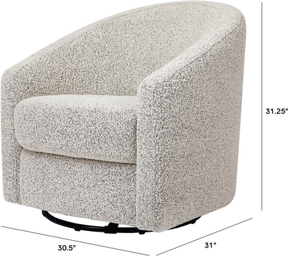 Babyletto Madison Swivel Glider - Black White Boucle