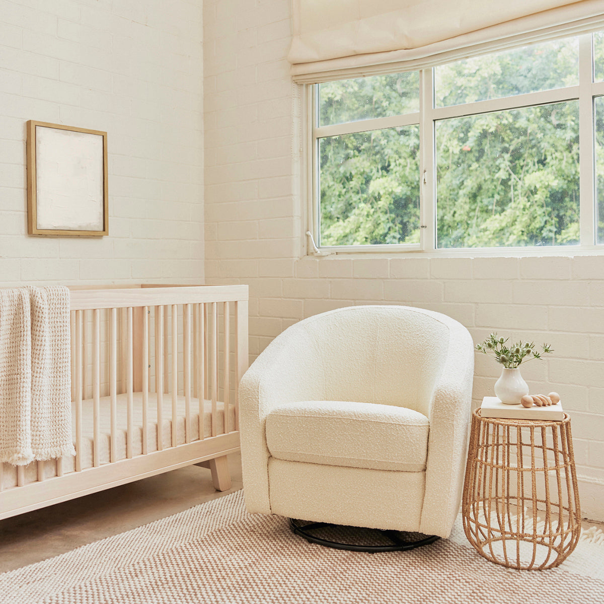 Babyletto Madison Swivel Glider - Ivory Boucle