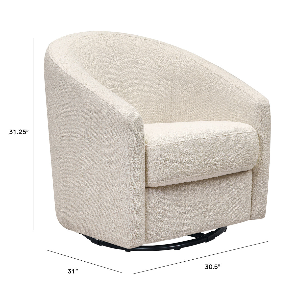 Babyletto Madison Swivel Glider - Ivory Boucle