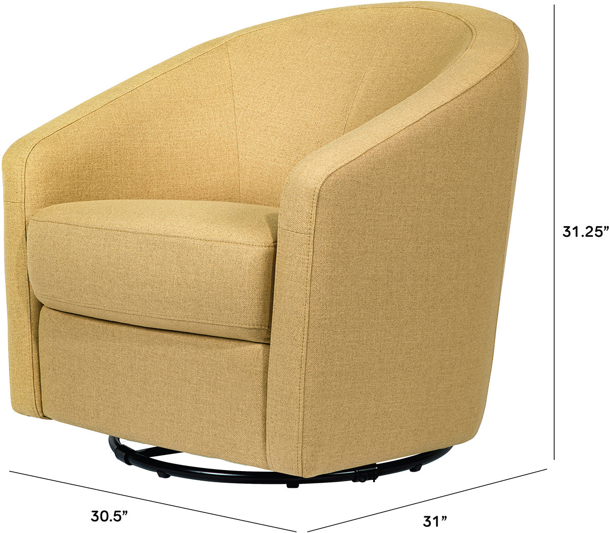 Babyletto Madison Swivel Glider - Performance Dijon Eco-Twill