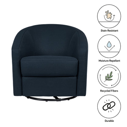 Babyletto Madison Swivel Glider - Performance Navy Eco-Twill