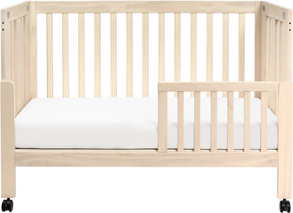 Babyletto Maki Full-Size Portable Folding Crib w/Toddler Bed Conversion Kit - Washed Natural