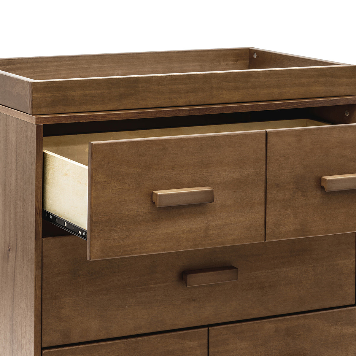 Babyletto Scoot 3-Drawer Changer Dresser w/Removable Changing Tray - Natural Walnut