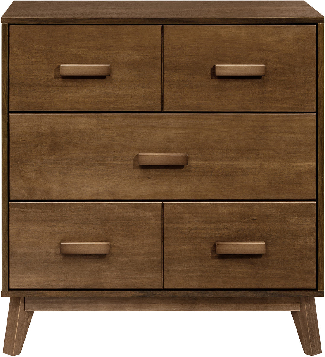 Babyletto Scoot 3-Drawer Changer Dresser w/Removable Changing Tray - Natural Walnut