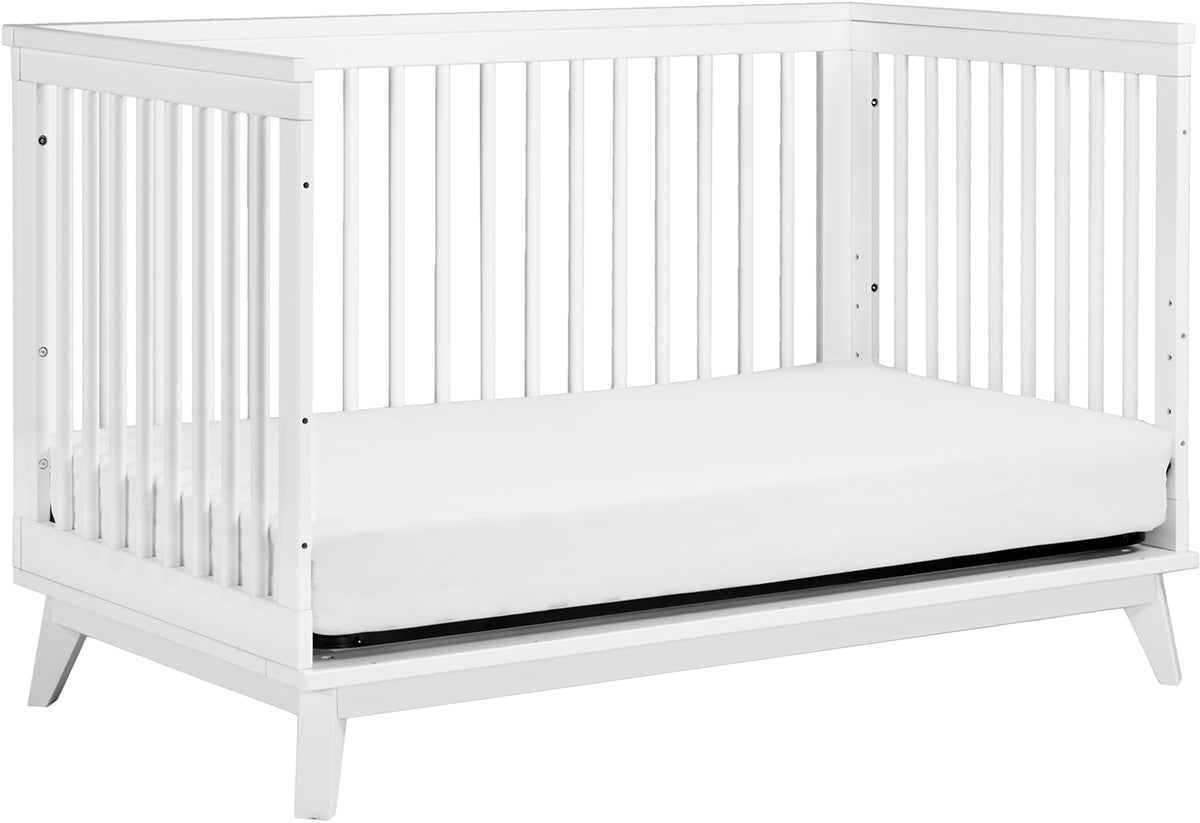 Babyletto Scoot 3-in-1 Convertible Crib w/Toddler Bed Conversion Kit - White