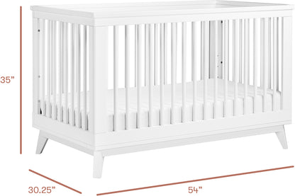 Babyletto Scoot 3-in-1 Convertible Crib w/Toddler Bed Conversion Kit - White