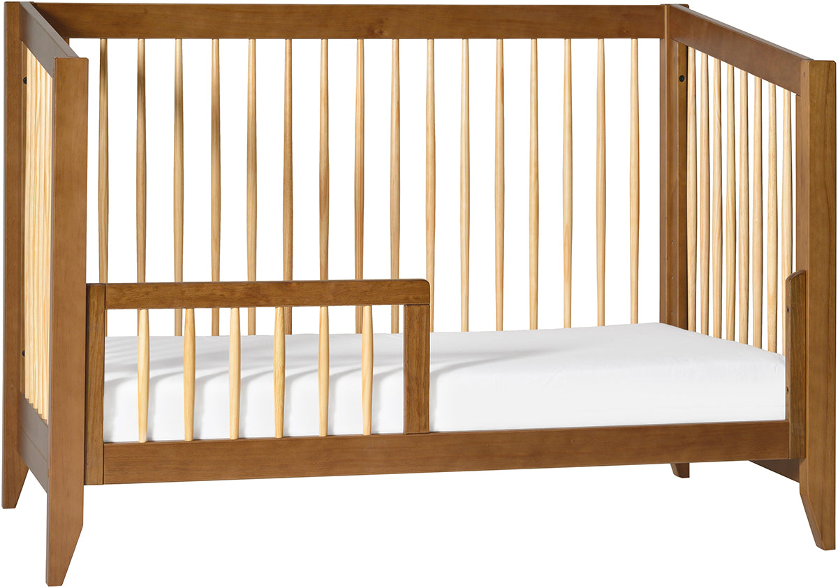 Babyletto Sprout 4-in-1 Convertible Crib w/Toddler Bed Conversion Kit - Chestnut / Natural