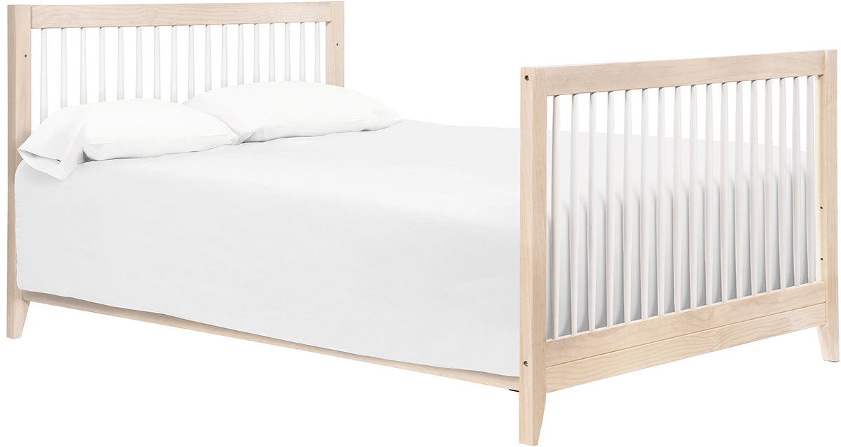 Babyletto Sprout 4-in-1 Convertible Crib w/Toddler Bed Conversion Kit - Washed Natural / White