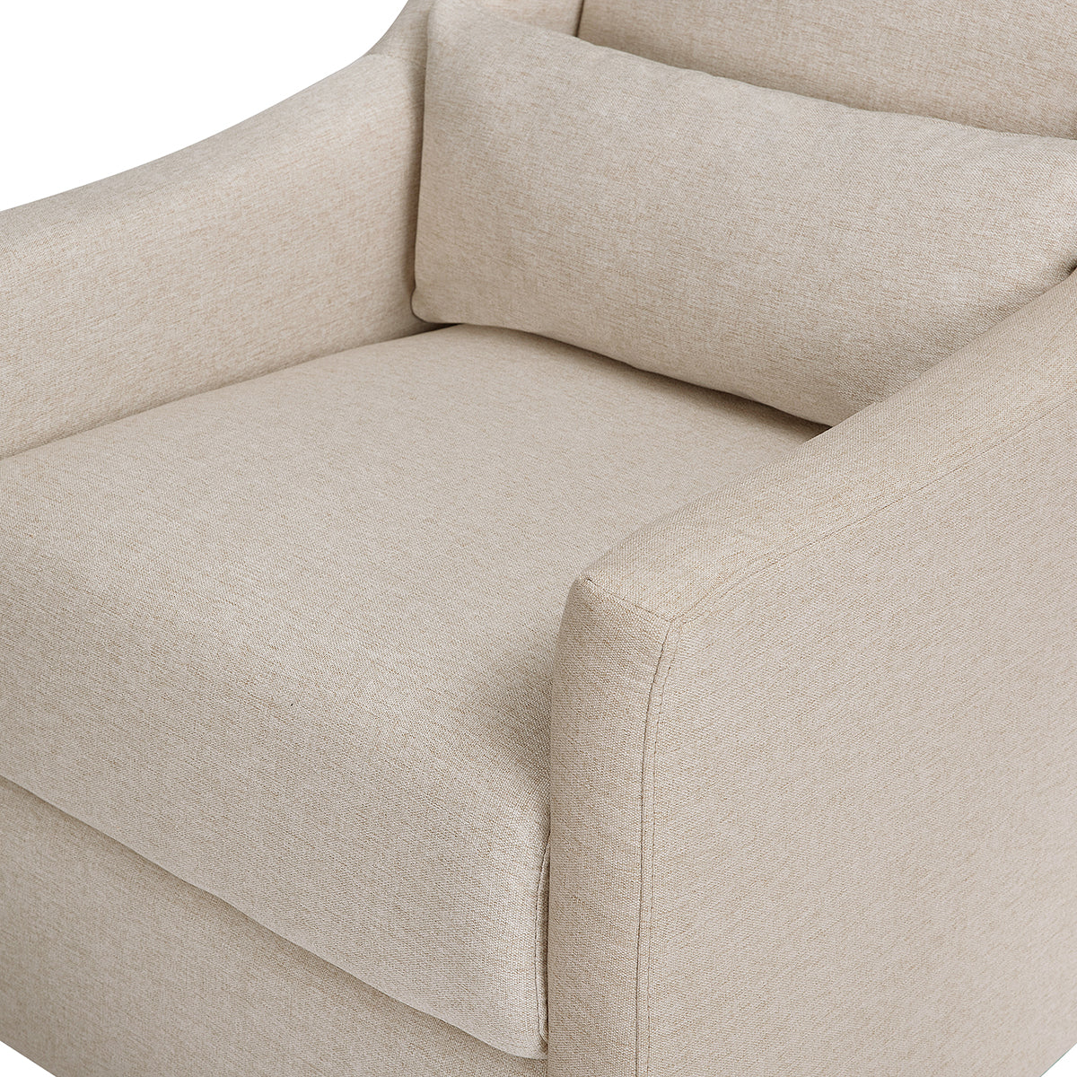 Babyletto Toco Swivel Glider and Ottoman - Performance Beach Eco-Weave