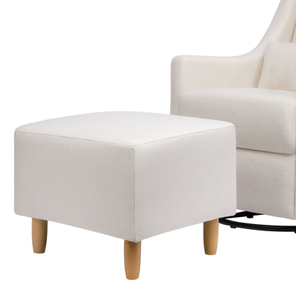 Babyletto Toco Swivel Glider and Ottoman - Performance Cream Eco-Weave