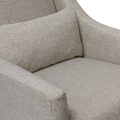 Babyletto Toco Swivel Glider and Ottoman - Performance Grey Eco-Weave