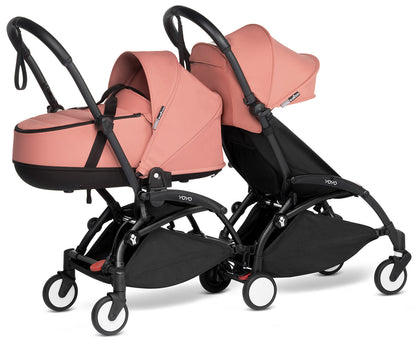 Babyzen YOYO Connect Double Stroller Bassinet / 6+ Bundle - Black / Ginger