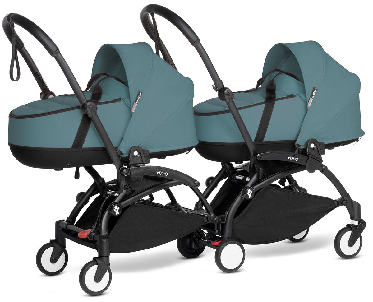 Babyzen YOYO Connect Double Stroller Bassinet / Bassinet Bundle - Black / Aqua