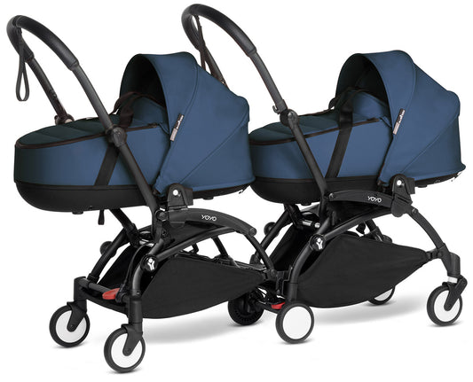 Babyzen YOYO Connect Double Stroller Bassinet / Bassinet Bundle - Black / Navy Blue