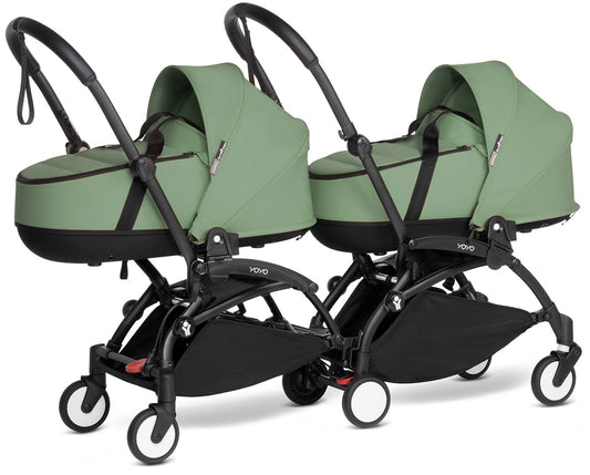 Babyzen YOYO Connect Double Stroller Bassinet / Bassinet Bundle - Black / Peppermint