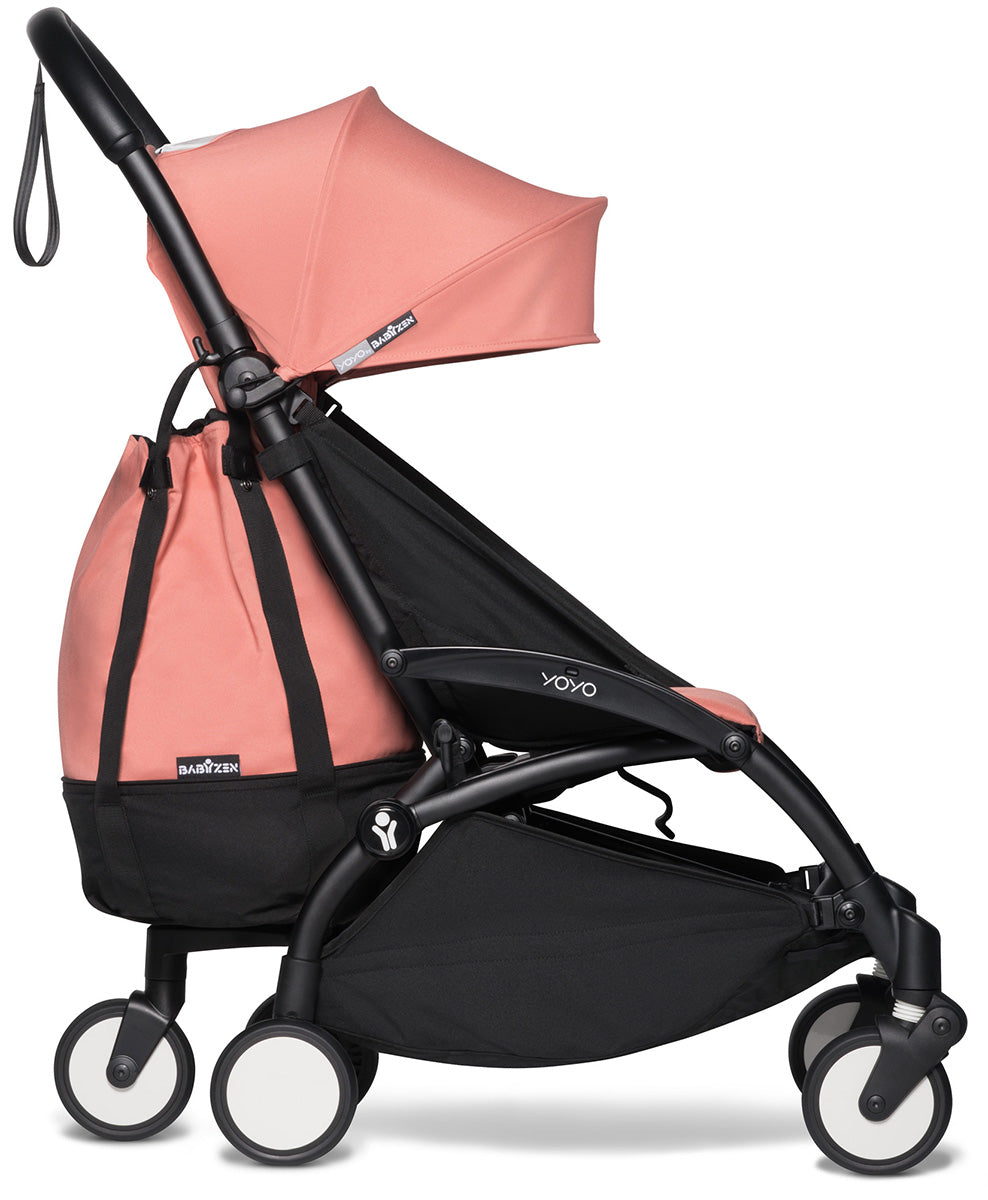 Babyzen YOYO2 Ultra Compact Complete 0+/6+ Stroller & Rolling Bag Bundle - Black/Ginger