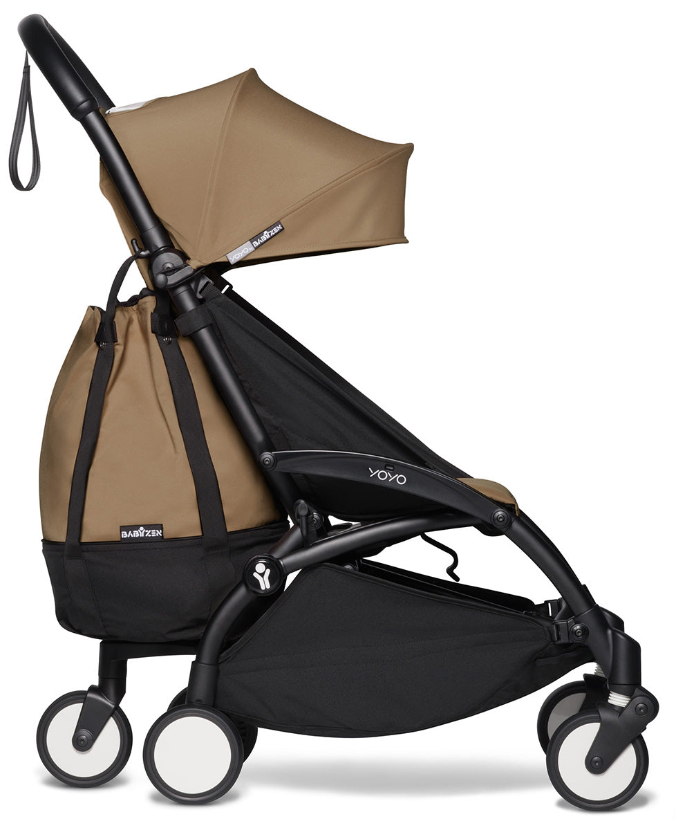 Babyzen YOYO2 Ultra Compact Complete 6+ Stroller & Rolling Bag Bundle - Black/Toffee