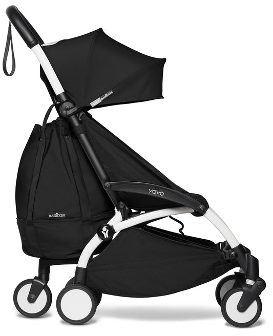 Babyzen YOYO2 Ultra Compact Complete 6+ Stroller & Rolling Bag Bundle - White/Black