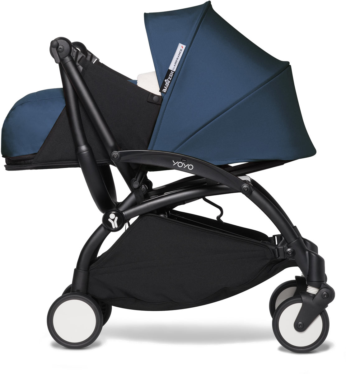 Babyzen YOYO2 Ultra Compact 0+ Stroller - Black / Air France Blue