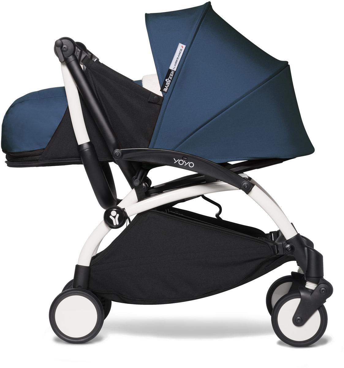 Babyzen YOYO2 Ultra Compact 0+ Stroller - White / Air France Blue