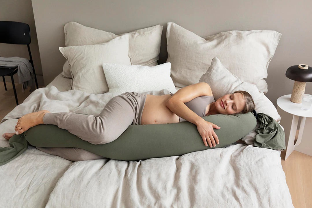 bbhugme Pregnancy Pillow - Dusty Olive / Black