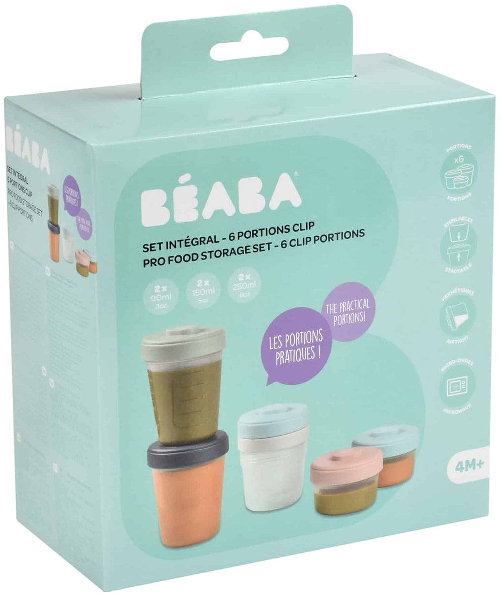 Beaba Baby Food Clip Containers Set of 6 - Medium