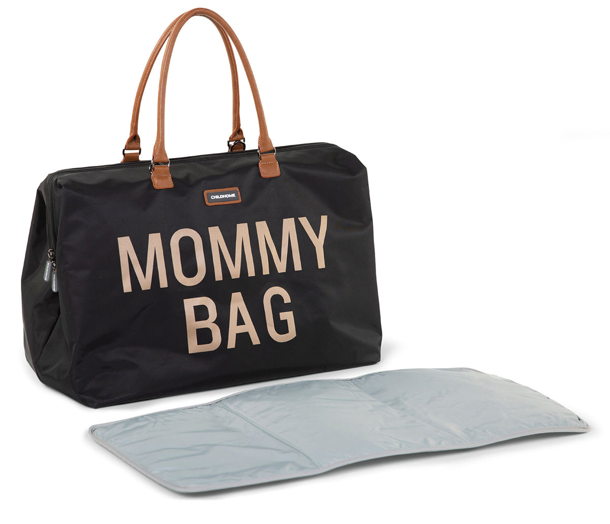 BEABA Childhome Canvas Mommy Bag - Black & Gold