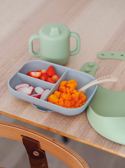 BEABA The Essentials Silicone Meal Set - Grey / Sage