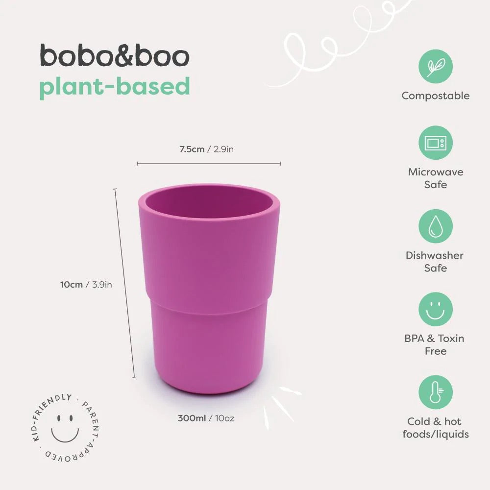 bobo&boo Plant-based 3 Pack Of Cups (10oz) - Lagoon