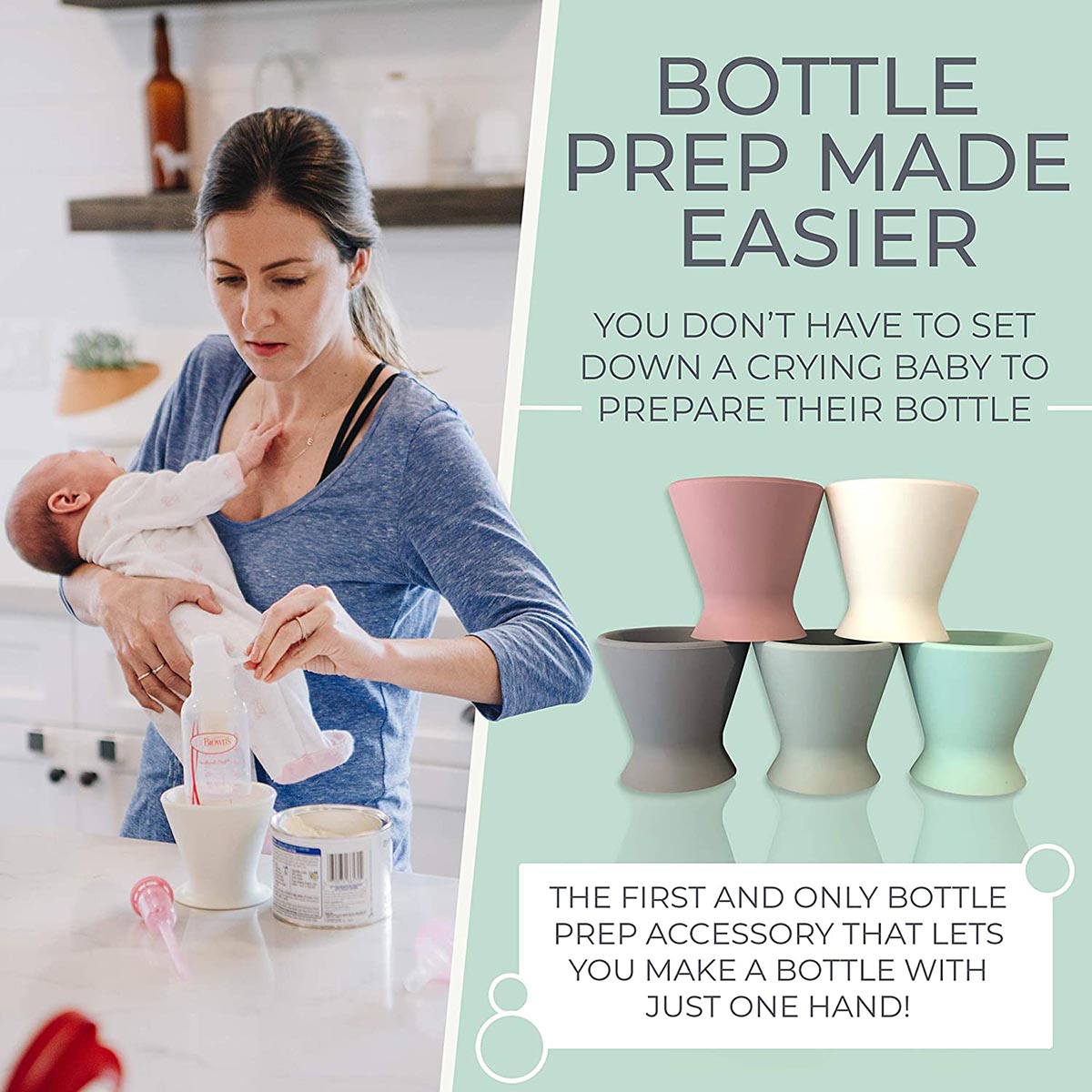 Bokee The Bokee Baby Bottle Holder - Soft White