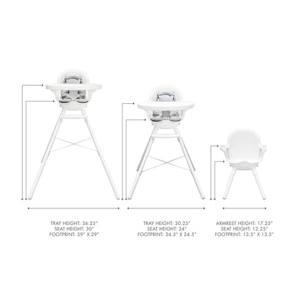 Boon GRUB Dishwasher-Safe Adjustable Baby High Chair - White