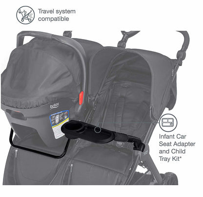 Britax B-Lively Double Infant Car Seat Adapter And Child Tray