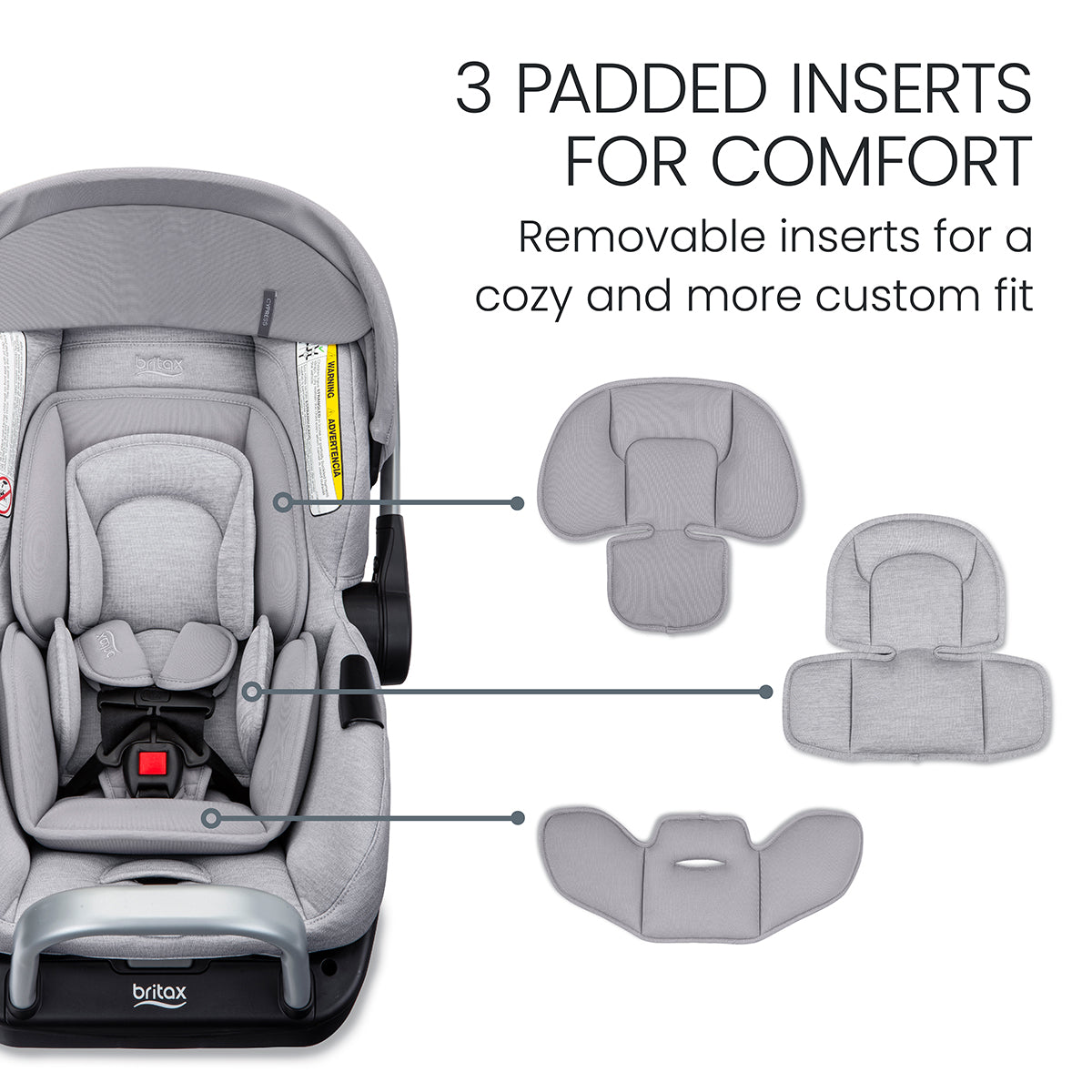 Britax Cypress Infant Car Seat with Alpine Anti-Rebound Base - Ponte Arctic