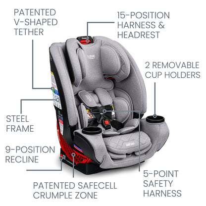 Britax One4Life ClickTight All-in-One Convertible Car Seat - Diamond Quilted Gray