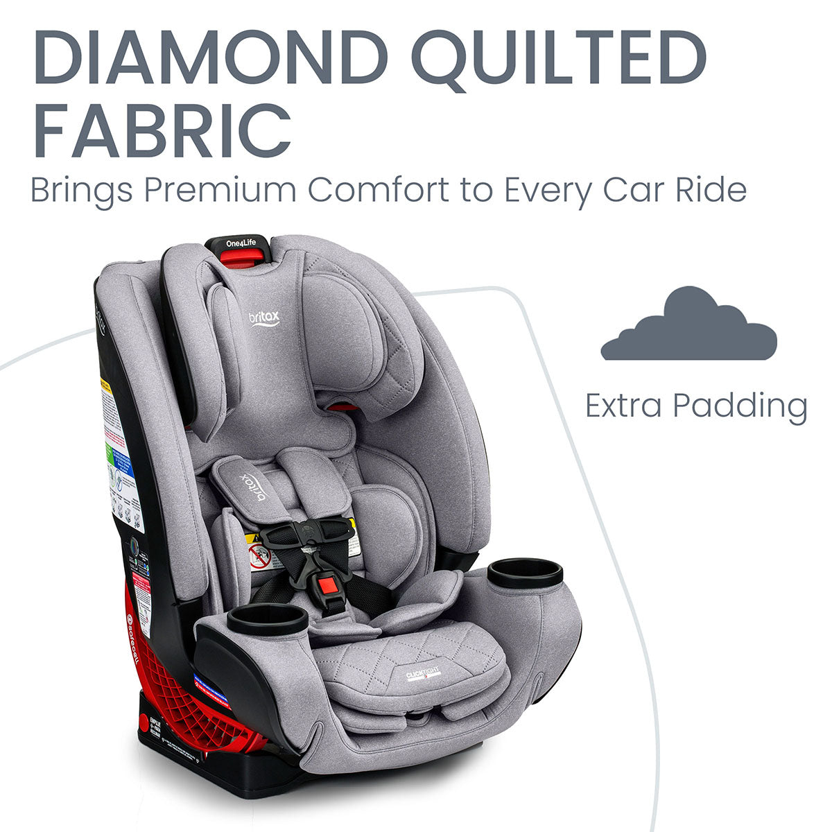 Britax One4Life ClickTight All-in-One Convertible Car Seat - Diamond Quilted Gray